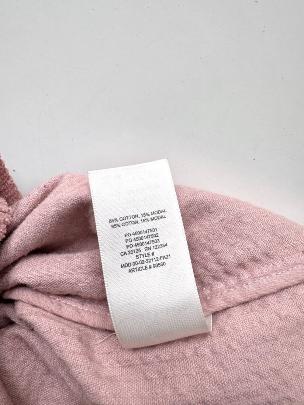 Aritzia GROUP BY BABATON Graydon Dusty Pink Cotton Corduroy Shirt Jacket, Size L - Picture 11 of 15